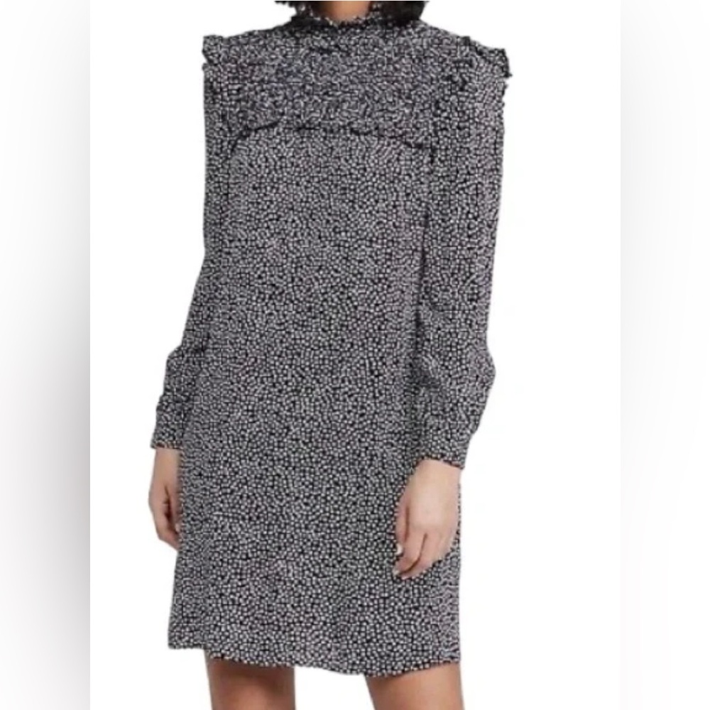 Rebecca Minkoff  Sharon dress, NWT, Small, Black White Stars, MSRP $228